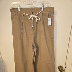 Old Navy Women's Khaki Wide-Leg Pants 6 TALL High Waisted
